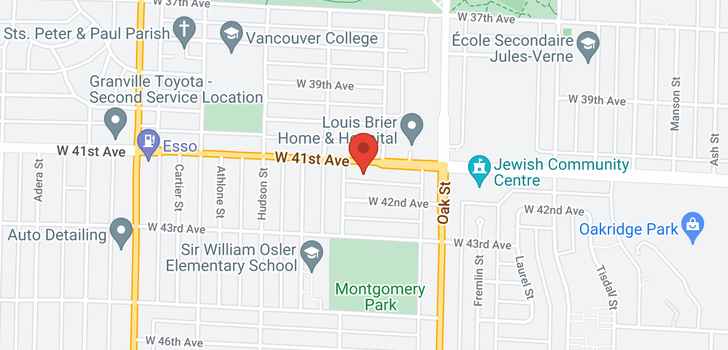 map of 1150 W 41ST AVENUE
